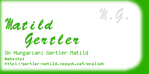 matild gertler business card